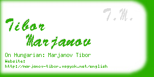 tibor marjanov business card